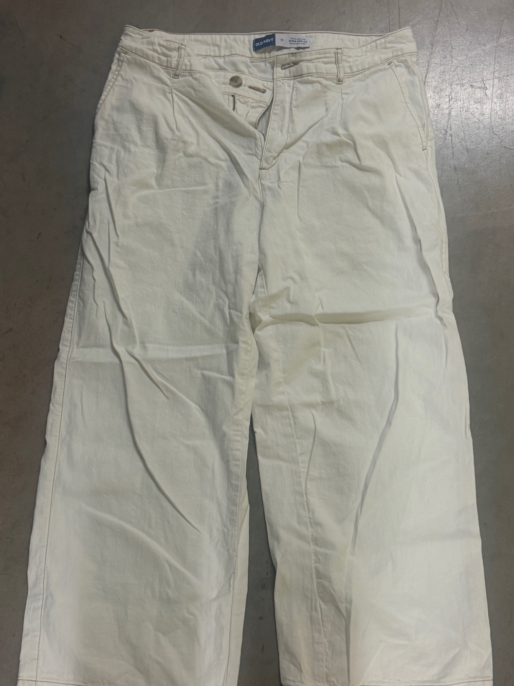 Old Navy Off-White Wide Leg Trousers
